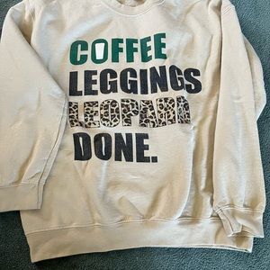 Coffee Leopard Leggings Done sweatshirt